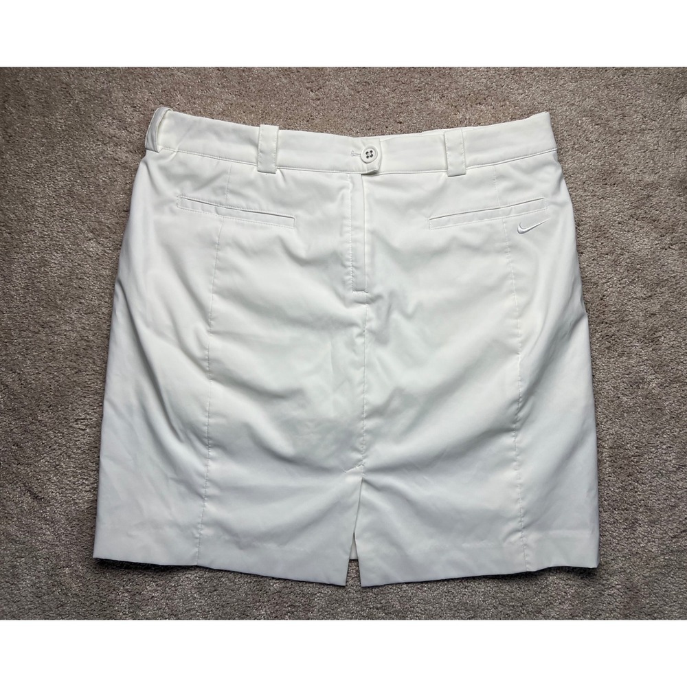 Nike Golf Womens Skirt White Dri Fit Tour Performance 12 Pleated Bottom Retro